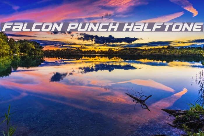 Falcon Punch Halftone Font examples