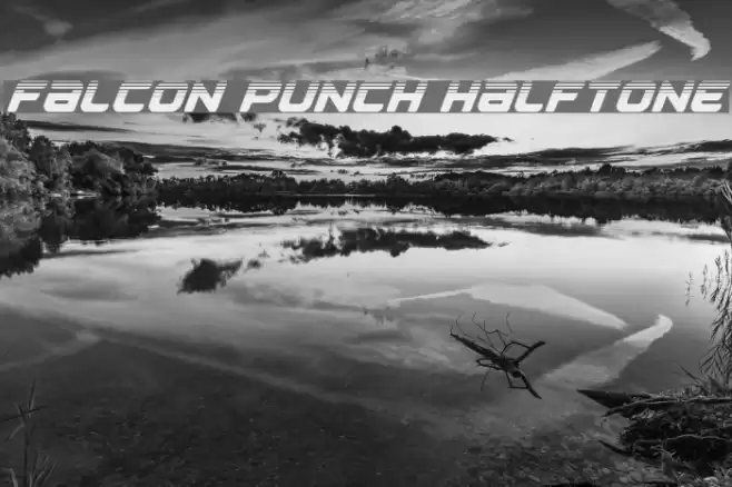 Falcon Punch Halftone Font examples