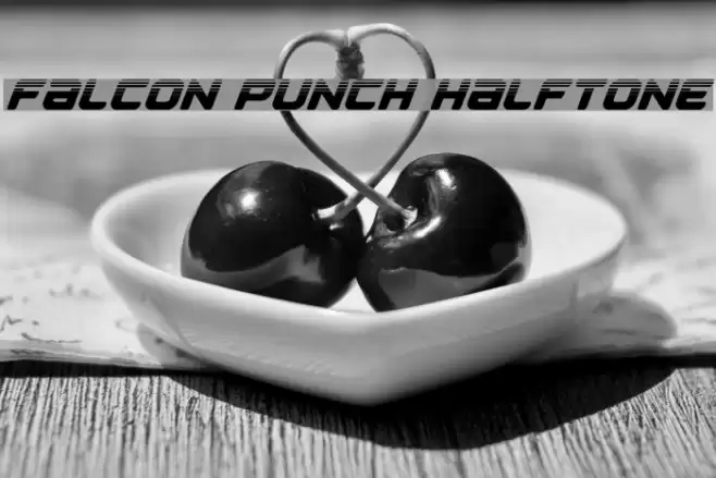 Falcon Punch Halftone Font examples