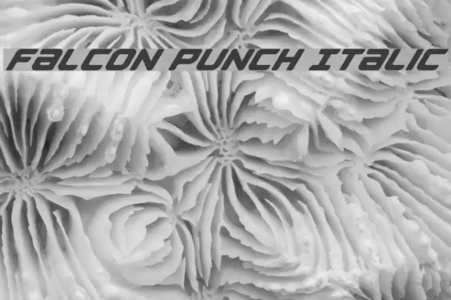Falcon Punch Italic Font examples