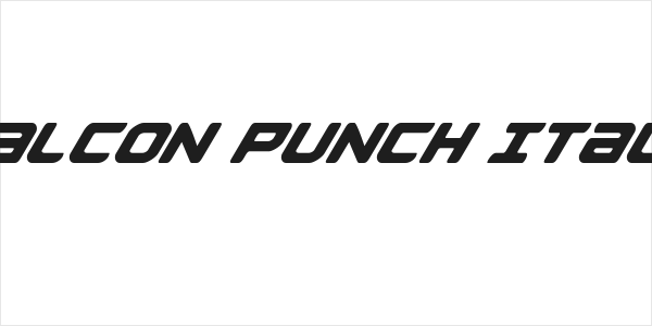Falcon Punch Italic Logo