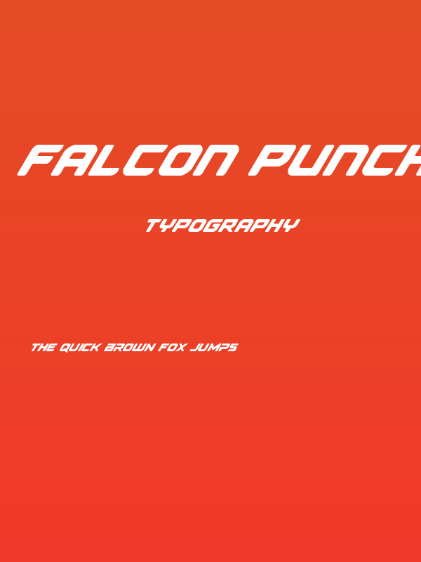 Falcon Punch Italic Poster