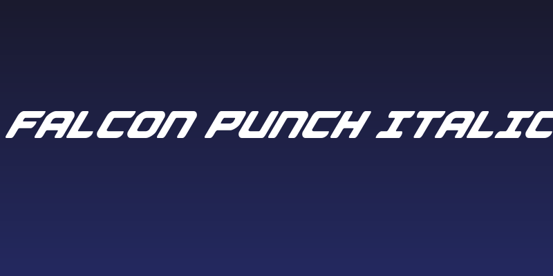 Falcon Punch Italic Social Header