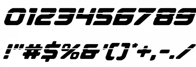 Falcon Punch Laser Font OTHER CHARS