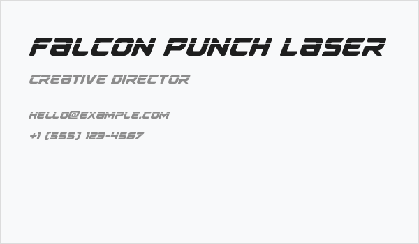 Falcon Punch Laser Business Card