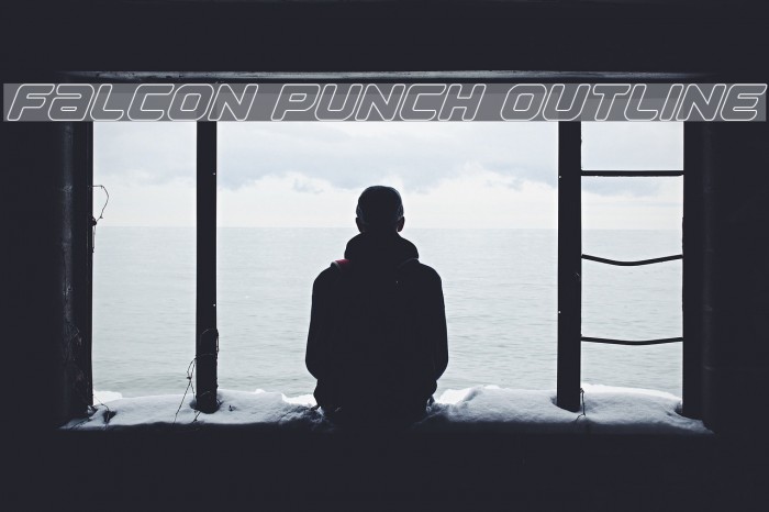 Falcon Punch Outline Font examples