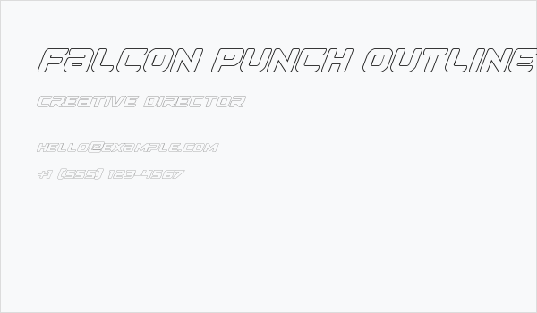 Falcon Punch Outline Business Card