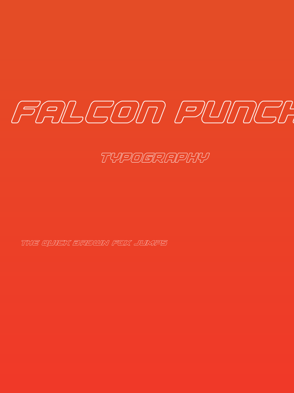 Falcon Punch Outline Poster