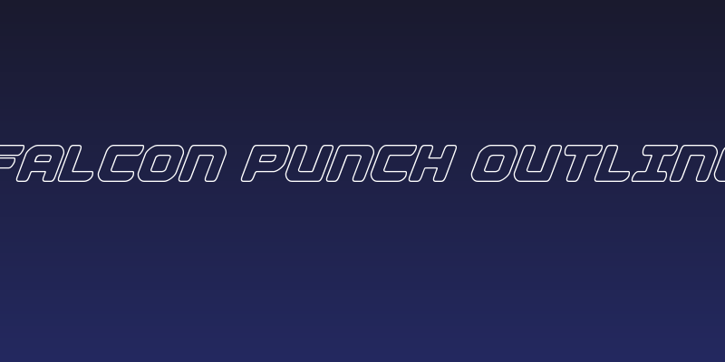 Falcon Punch Outline Social Header