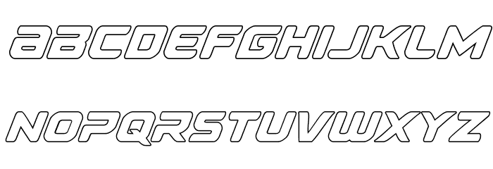 Falcon Punch Outline Font LOWERCASE
