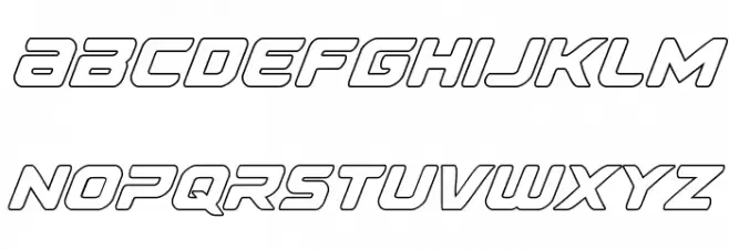 Falcon Punch Outline Fonte MINÚSCULAS