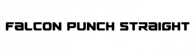 Falcon Punch Straight  Frei Schriftart Herunterladen