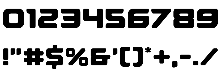 Falcon Punch Straight Font OTHER CHARS