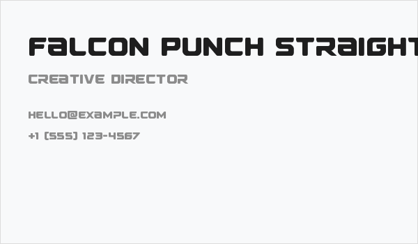 Falcon Punch Straight Business Card