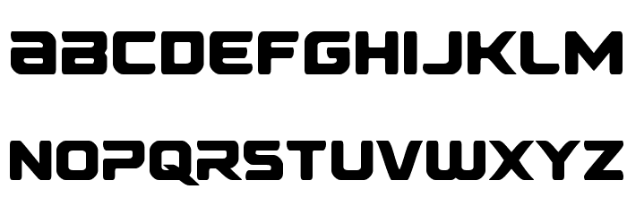 Falcon Punch Straight Font LOWERCASE