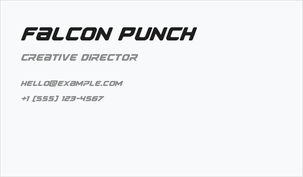Falcon Punch Business Card