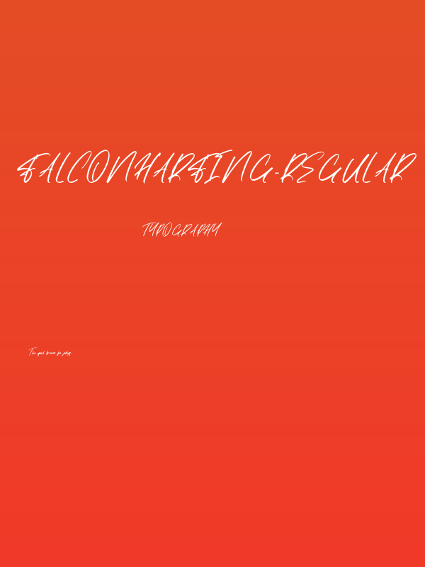 FalconHarfing-Regular Poster