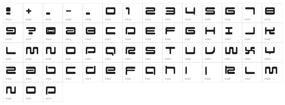 Falcon Character Map