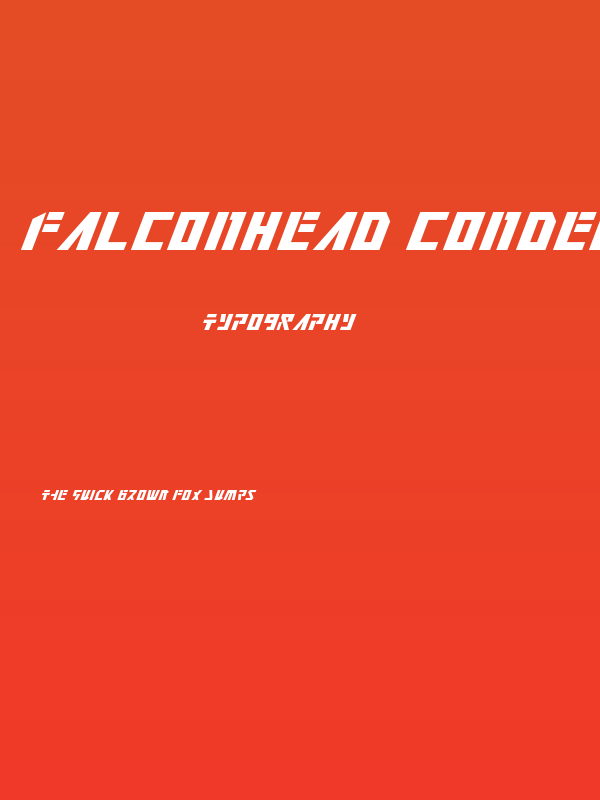 Falconhead Condensed Italic Poster