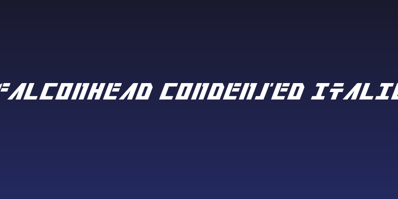 Falconhead Condensed Italic Social Header