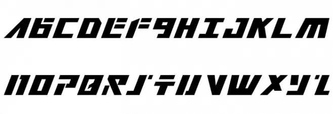 Falconhead Italic Caratteri MAIUSCOLE