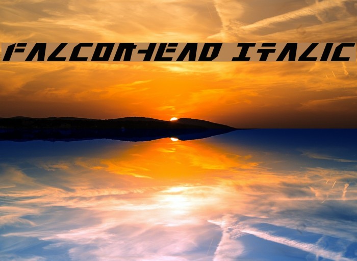 Falconhead Italic Font examples