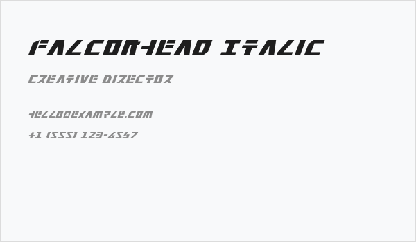 Falconhead Italic Business Card