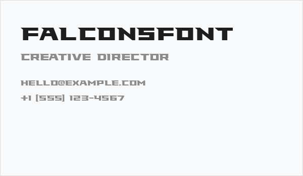FalconsFont Business Card