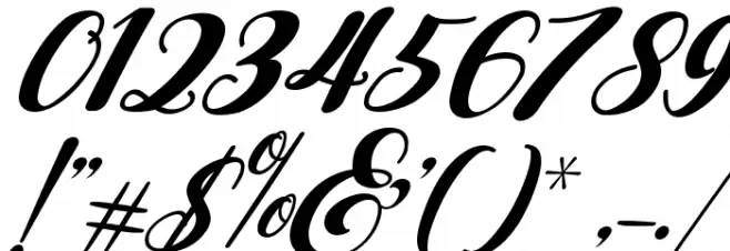 Falencia Italic Font OTHER CHARS