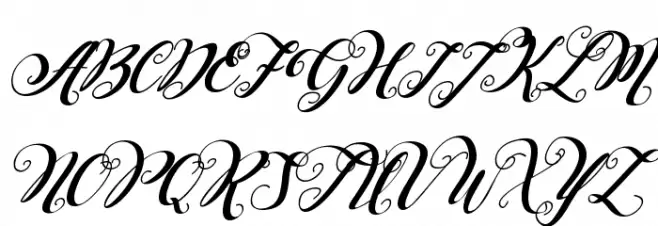 Falencia Italic Caratteri MAIUSCOLE