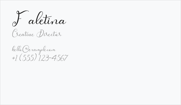 Faletina Business Card