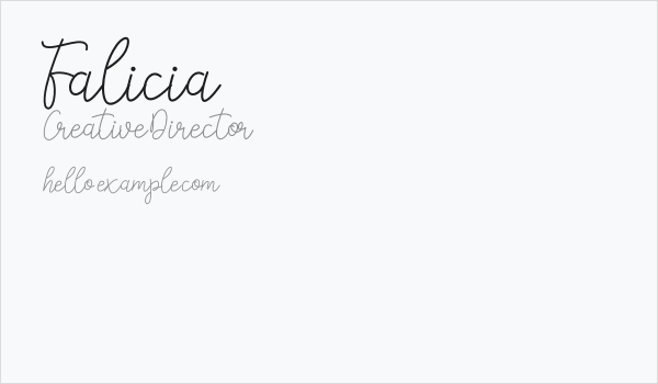 Falicia Business Card