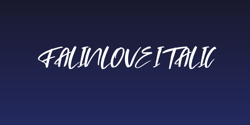 Falinlove Italic Social Header