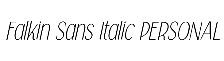 Falkin Sans Italic PERSONAL  Descarca Fonturi Gratis