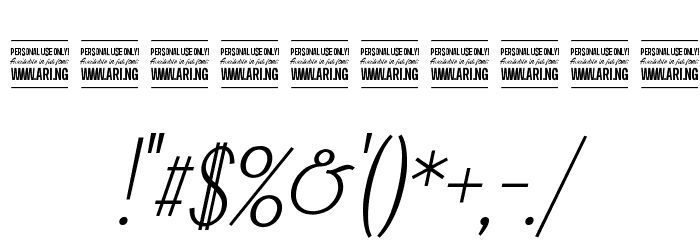 Falkin Sans Italic PERSONAL Font OTHER CHARS