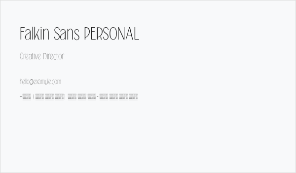 Falkin Sans PERSONAL Business Card