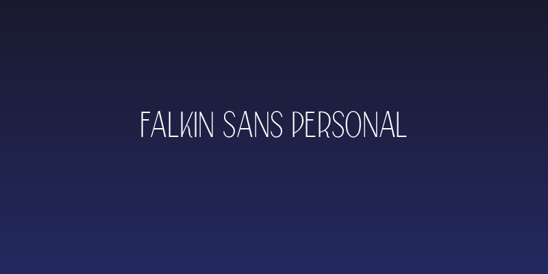 Falkin Sans PERSONAL Social Header