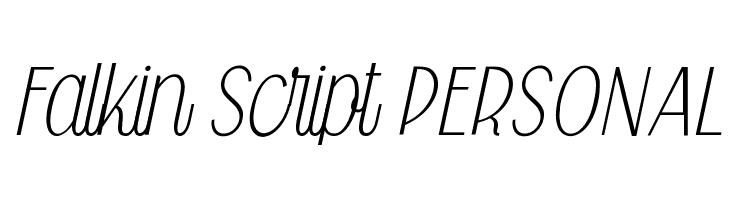 Falkin Script PERSONAL  font caratteri gratis