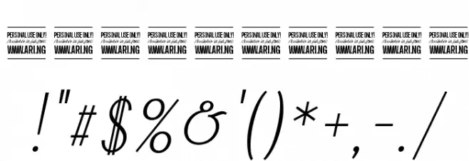 Falkin Script PERSONAL Font OTHER CHARS