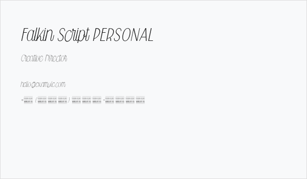 Falkin Script PERSONAL Business Card