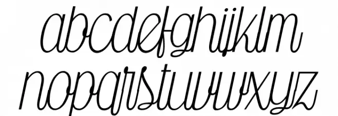 Falkin Script PERSONAL 字体 小写