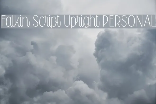 Falkin Script Upright PERSONAL Example 2