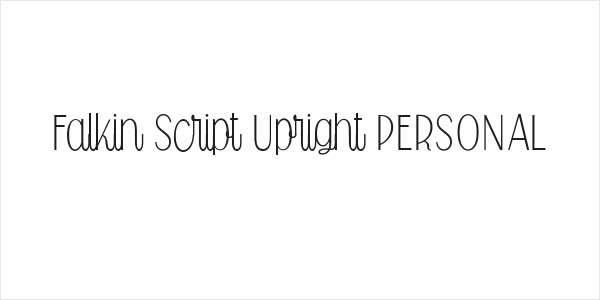 Falkin Script Upright PERSONAL Logo