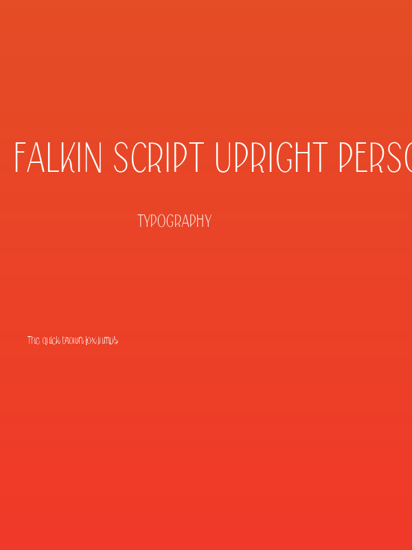 Falkin Script Upright PERSONAL Poster
