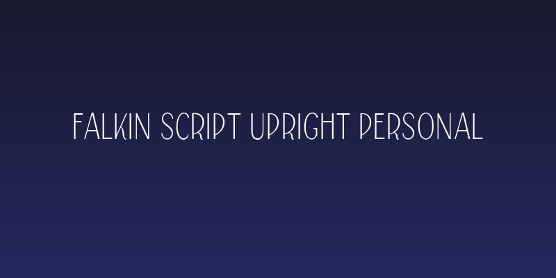 Falkin Script Upright PERSONAL Social Header