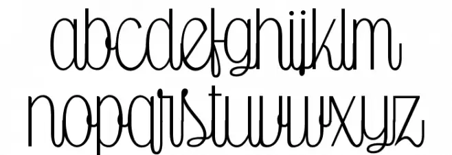 Falkin Script Upright PERSONAL 字体 小写