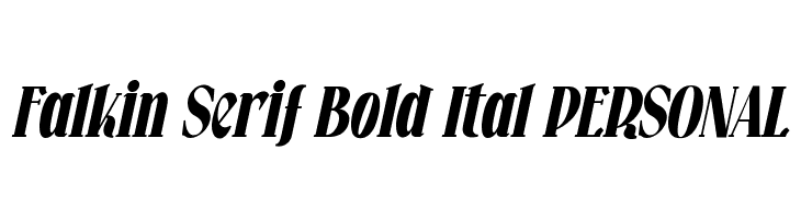 Falkin Serif Bold Ital PERSONAL  Free Fonts Download