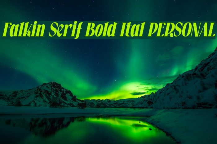 Falkin Serif Bold Ital PERSONAL Example 1