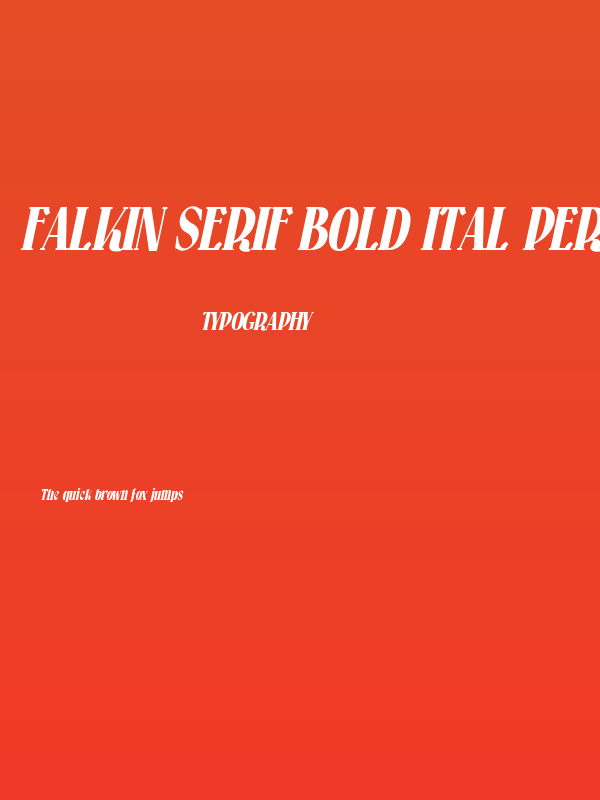 Falkin Serif Bold Ital PERSONAL Poster