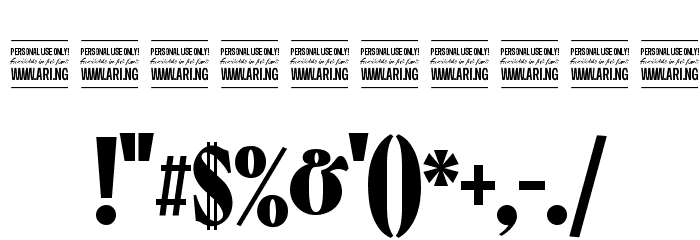 Falkin Serif Bold PERSONAL Font OTHER CHARS